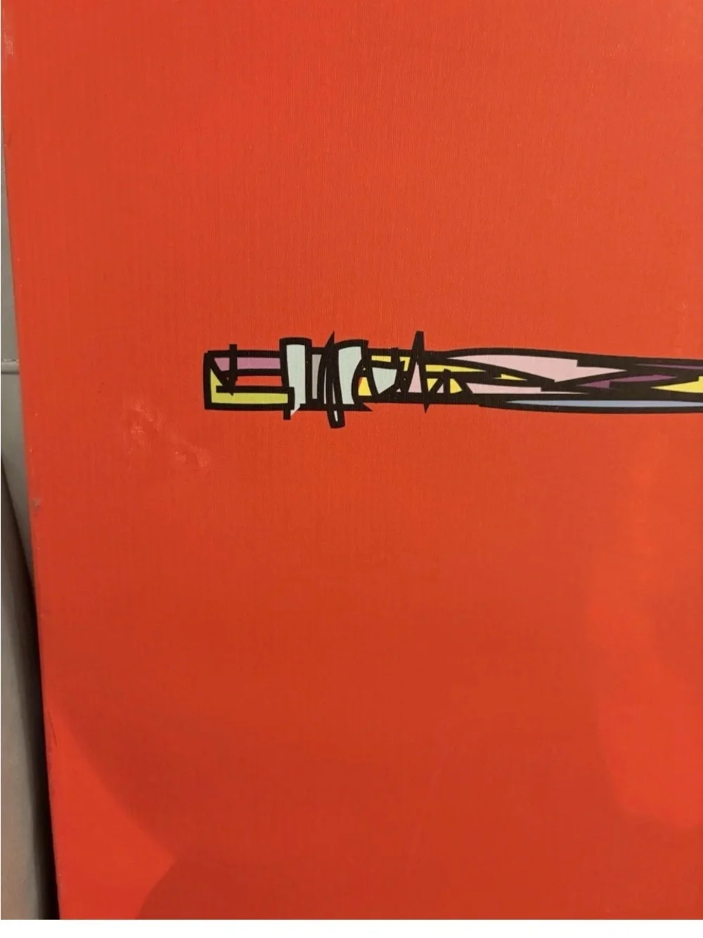TECHNODROME1 AK47 Pop Art Canvas Print 48” x 16” Red Graffiti Contemporary Art